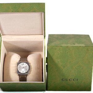 Authentic Gucci G-Flat 32mm Stainless Steel Watch